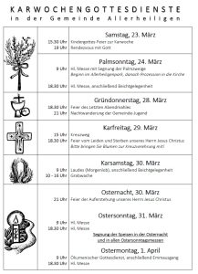 Karwochen Gottesdienste