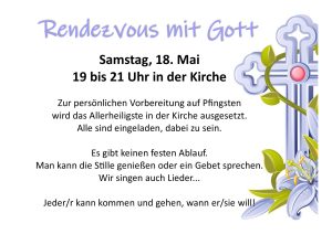 Rendezvous mit Gott – 18. Mai